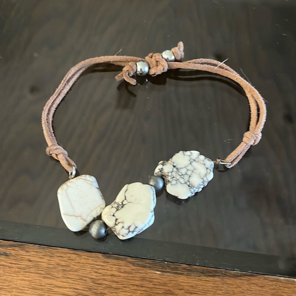 Rock leather bracelet